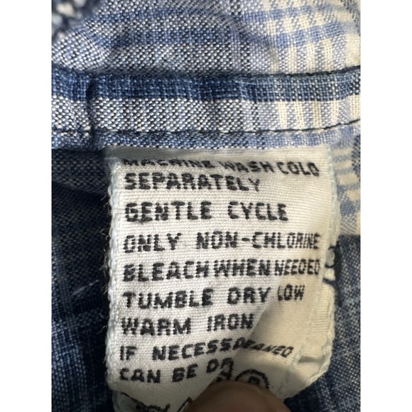 Tommy Bahama Denim Mens Blue Plaid Button Down Shirt Size S - Picture 5 of 7